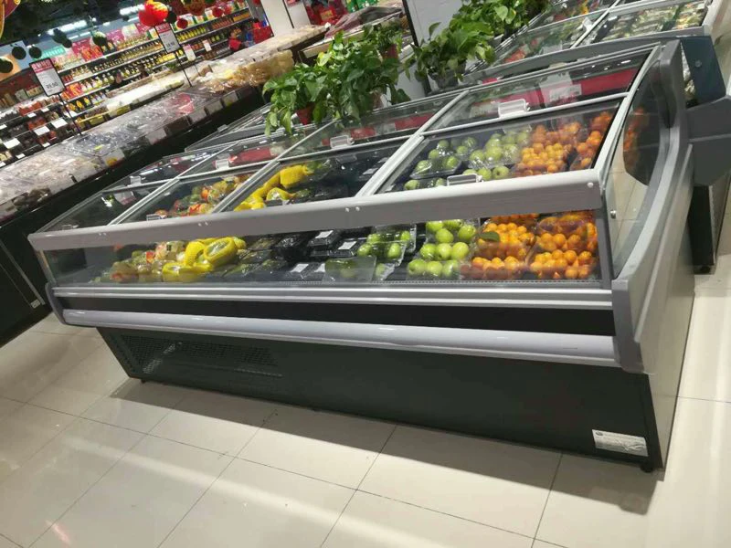Supermarket Fresh Meat Cooler /chiller /service Counter Refrigeration Showcase Horizontal