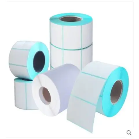 white  pos portable thermal label waterproof small direct barcode sticker 50x50