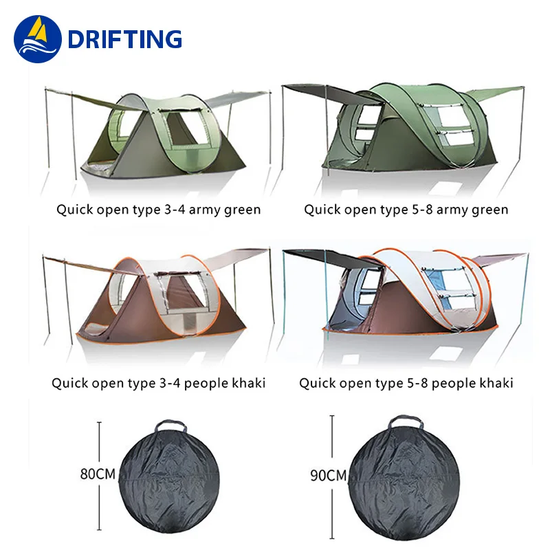 Free build outdoor Fully automatic field Rainproof boat  Instant Camping Beach pop up tent