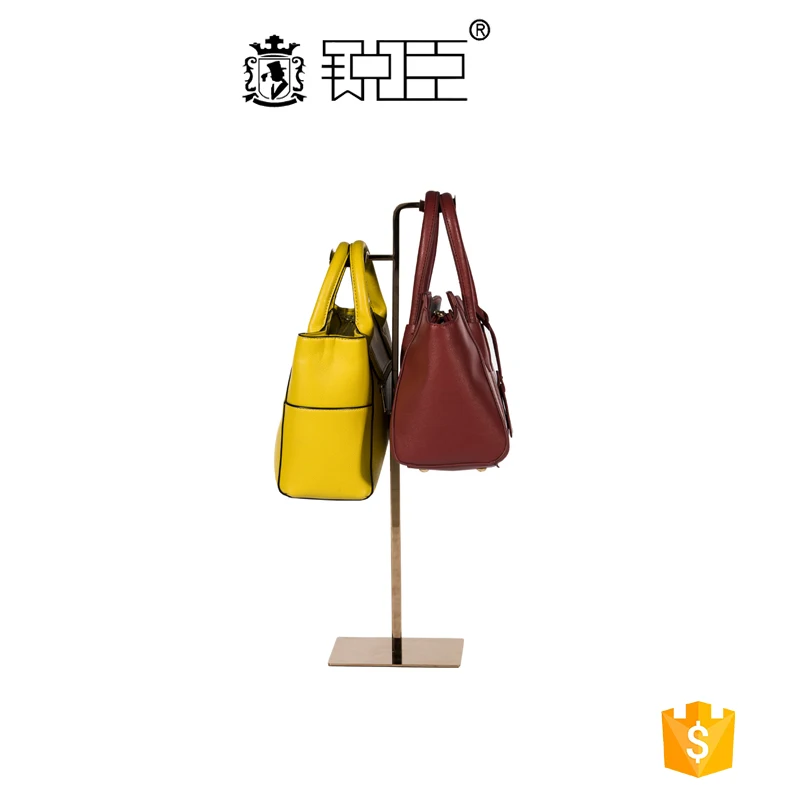 UK Warehouse Double Sides Metal Bag Display Racck Custom Stainless Steel Shoulder Bag Display Stand,Display Rack For Bag
