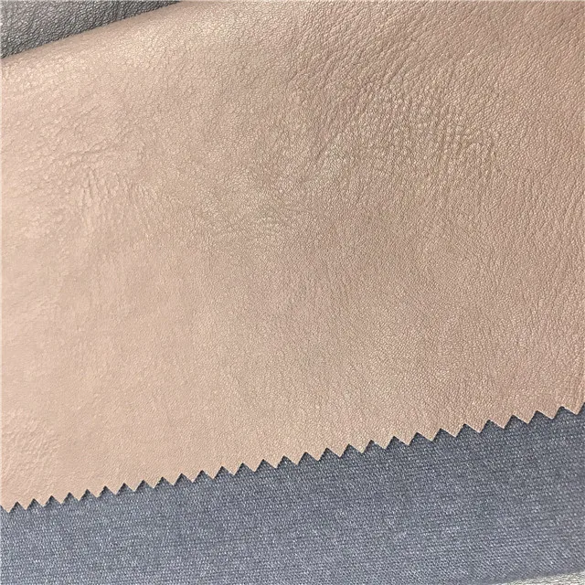 Fashion durable woven backing pu material synthetic artificial leather material