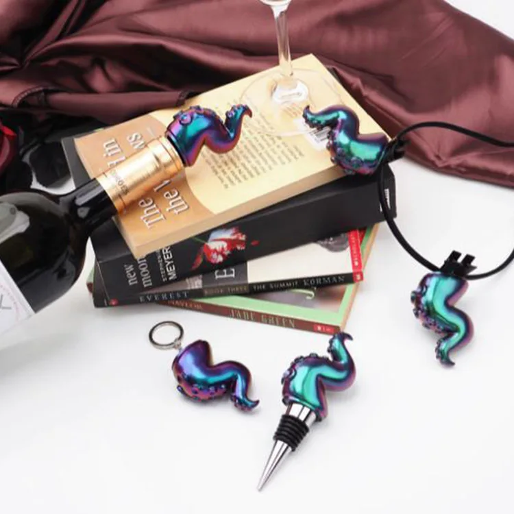 Diy Resin Drop Gum Octopus Foot Red Wine Stopper Hair Clip Hair Hoop Key Chain Silicone Mirror Mold