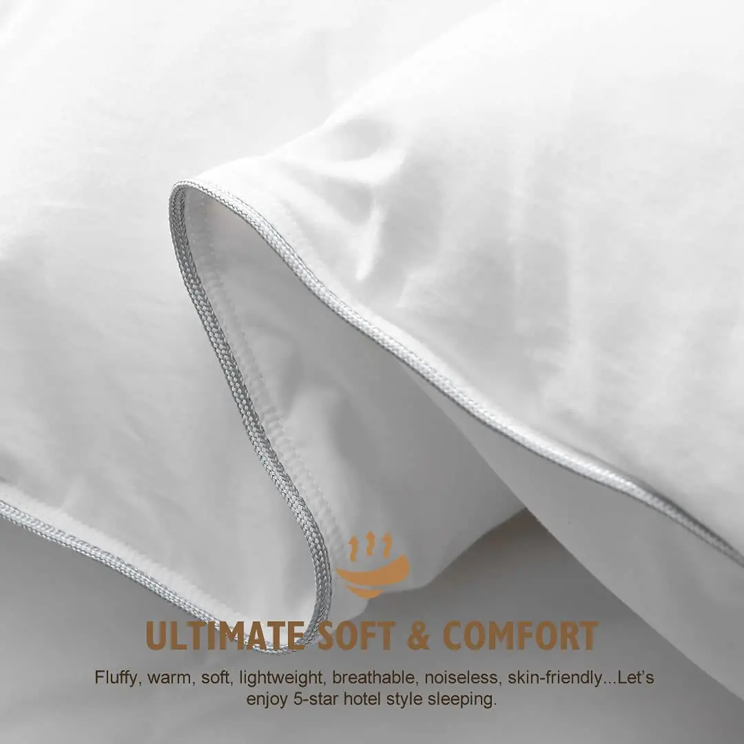 100% cotton square quilting comforter natural down feather insert duvet for home