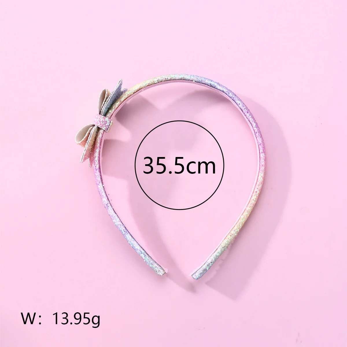 Wholesale Cute Girl Hair Accessories Flash Powder Candy Color Love Cartoon Bow Hair Bands Headband for Kids