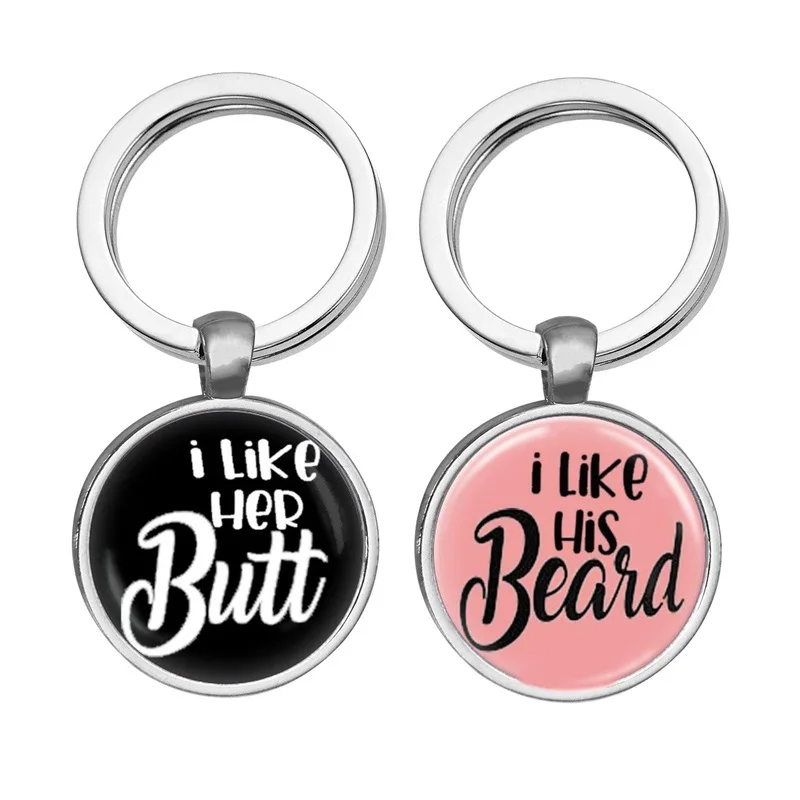 Factory wholesale love metal custom logo couple keychain