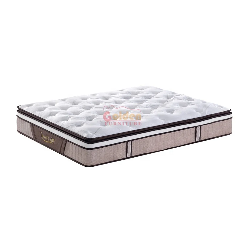 OEM 10 Inches Hybrid Orthopedic Pocket Spring Mattress King Double Size Rolled Up Fireproof Mattress Healthy Bed Matress