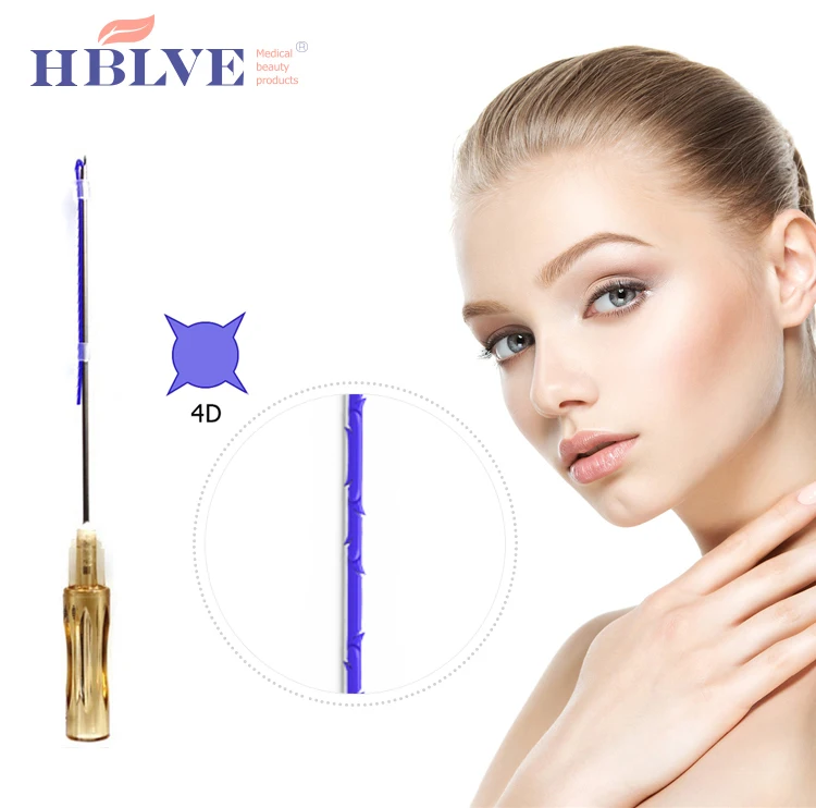 
19 г W Blunt cannula Beauty Pdo 4d Cog лифтинг-нить для лица V Line 