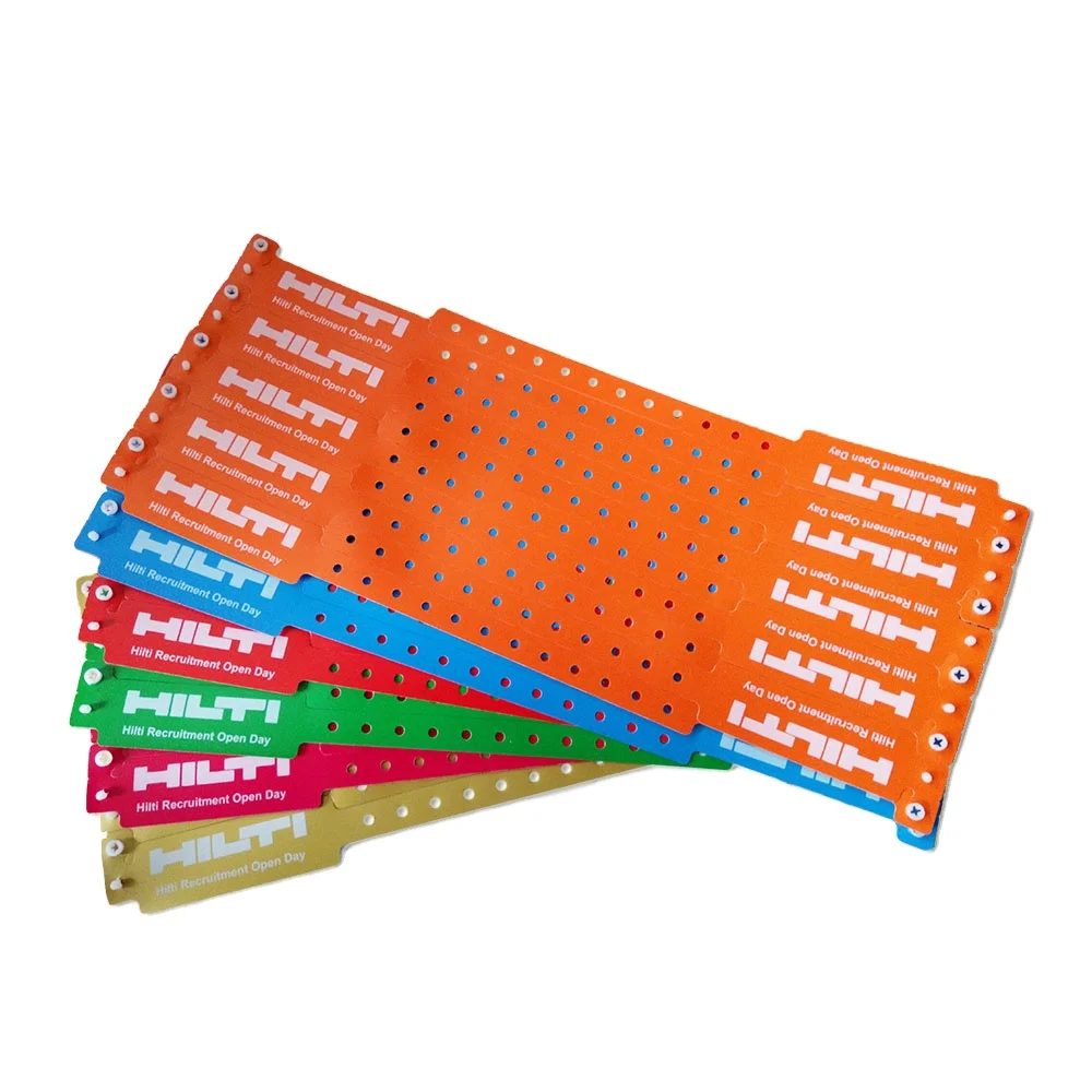 New Product Water Resistance Composite Paper  Hard Plastic Bracelet / Wristbands Tickets For VIP with RFID nfc chip