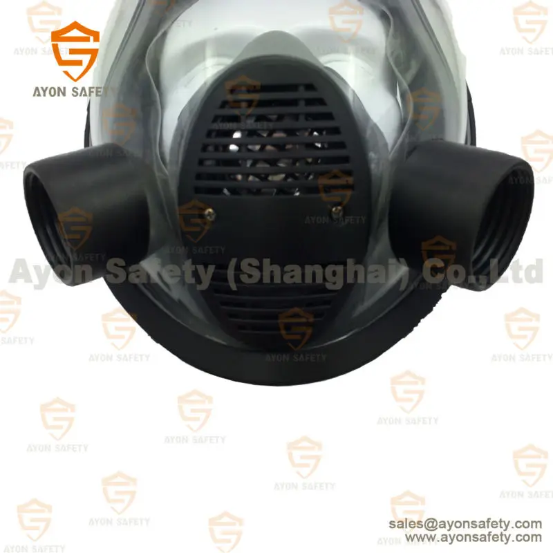 Hot sale double filter RD40 3M against high temperature full face silicon gas mask with large view for firemen industry