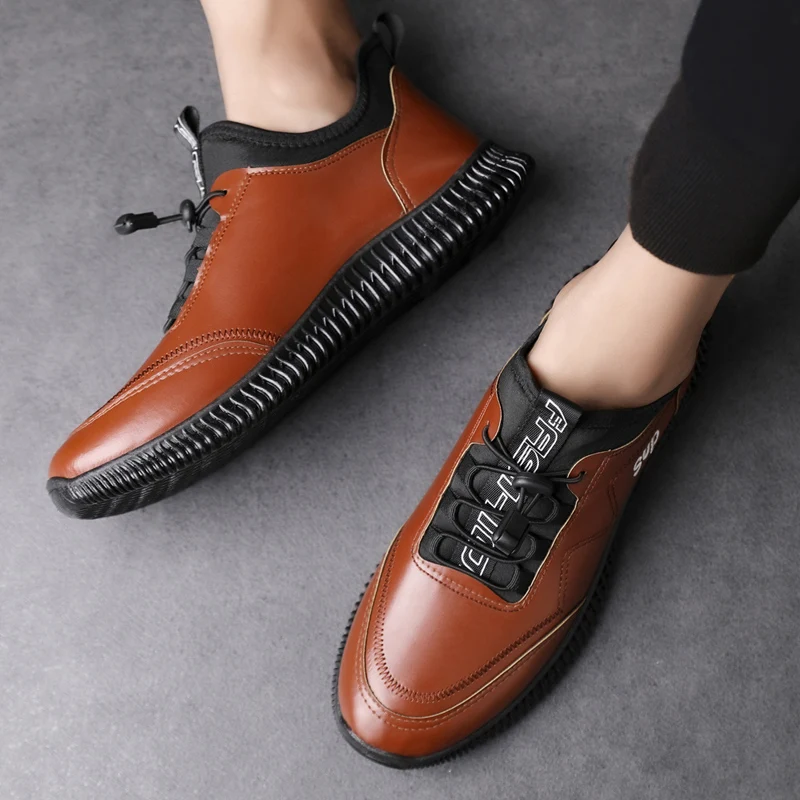 Fashion Men Fashion Pu Leather Boots Casual Shoes