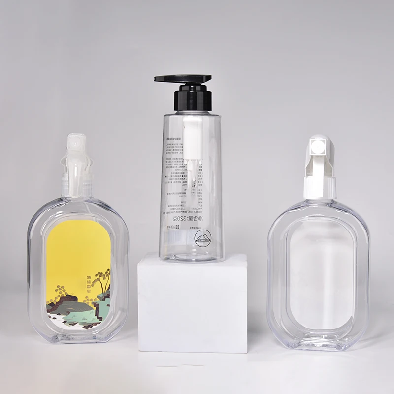 320ml Empty Plastic PET Transparent Liquid Spray bottle plastic Room Spray Bottle with Trigger Sprayer