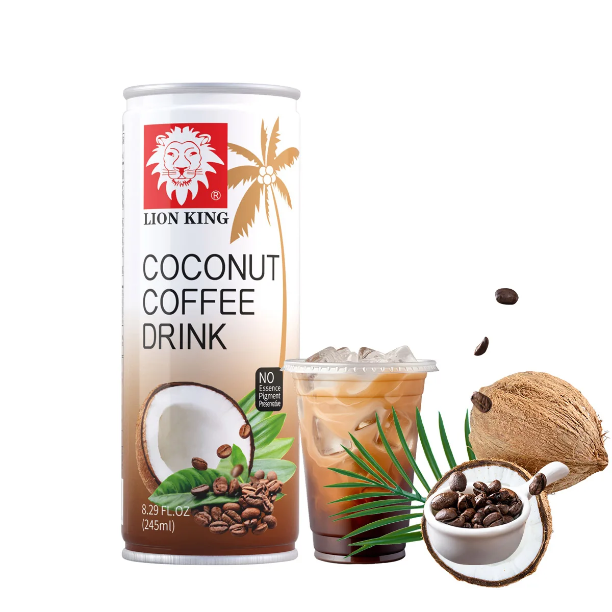 HAINANDAO кокосовый сок кофейный напиток Консервированный Напиток 245 мл фруктовый кофе с кокосовым