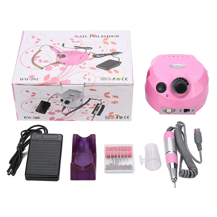 
2021 Best 65w Pink e File Nail Drill Bit Set Electric Professional Strong Nail Drill Machine 