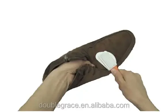 Hot sale copper Suede and Nubuck 4-Way shoe brush