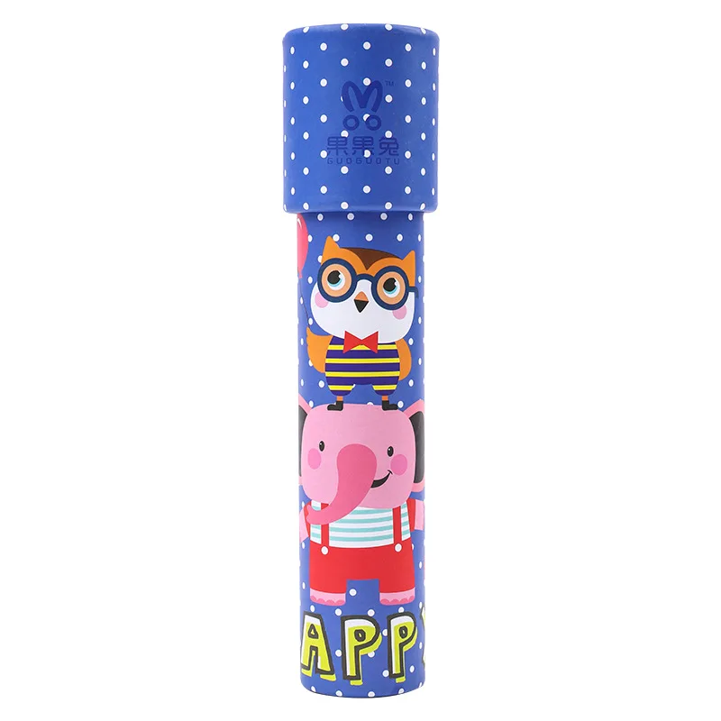 HLC501 Rotating Kaleidoscope Kid Toys Classic Educational Science Experiment Toys Imaginative Cartoon Kaleidoscope Toy