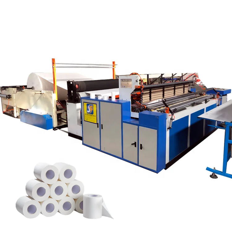 Tissue paper making machine toilet paper rewinding and packing machine