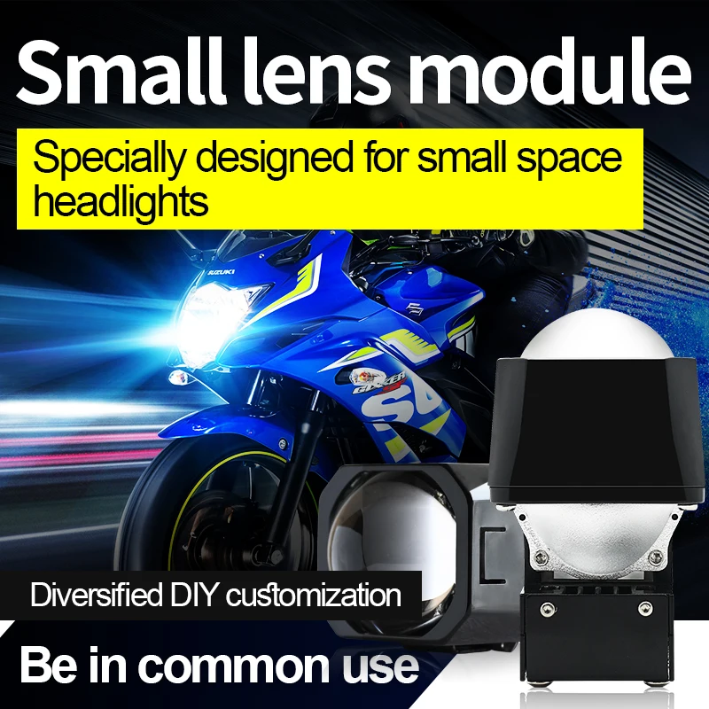 wholesale 40W 1.5 inch small bi led projector lens module H4 h7 car headlights motorcycle headlamps bulbs for