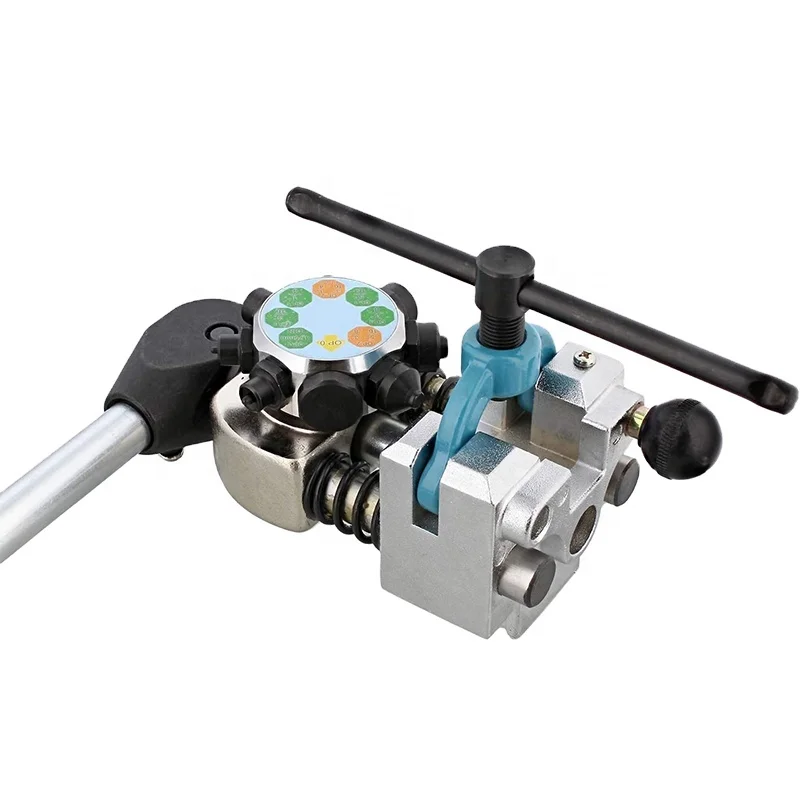 Professional heavy duty turret brake line flare tool for stainless steel, steel and nickel copper tubing