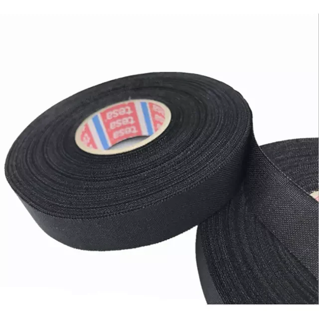 Original Tesa  51036 High Abrasion Protection Polyester Fleece Black Cloth Automotive Wire Harness Tape