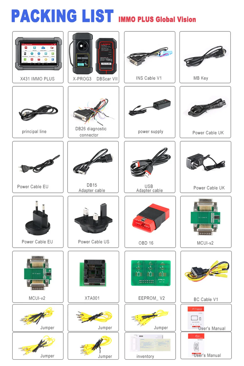 New LAUNCH X431 IMMO Plus Key Programmer Car Diagnostic Tools Auto OBD2 Scanner