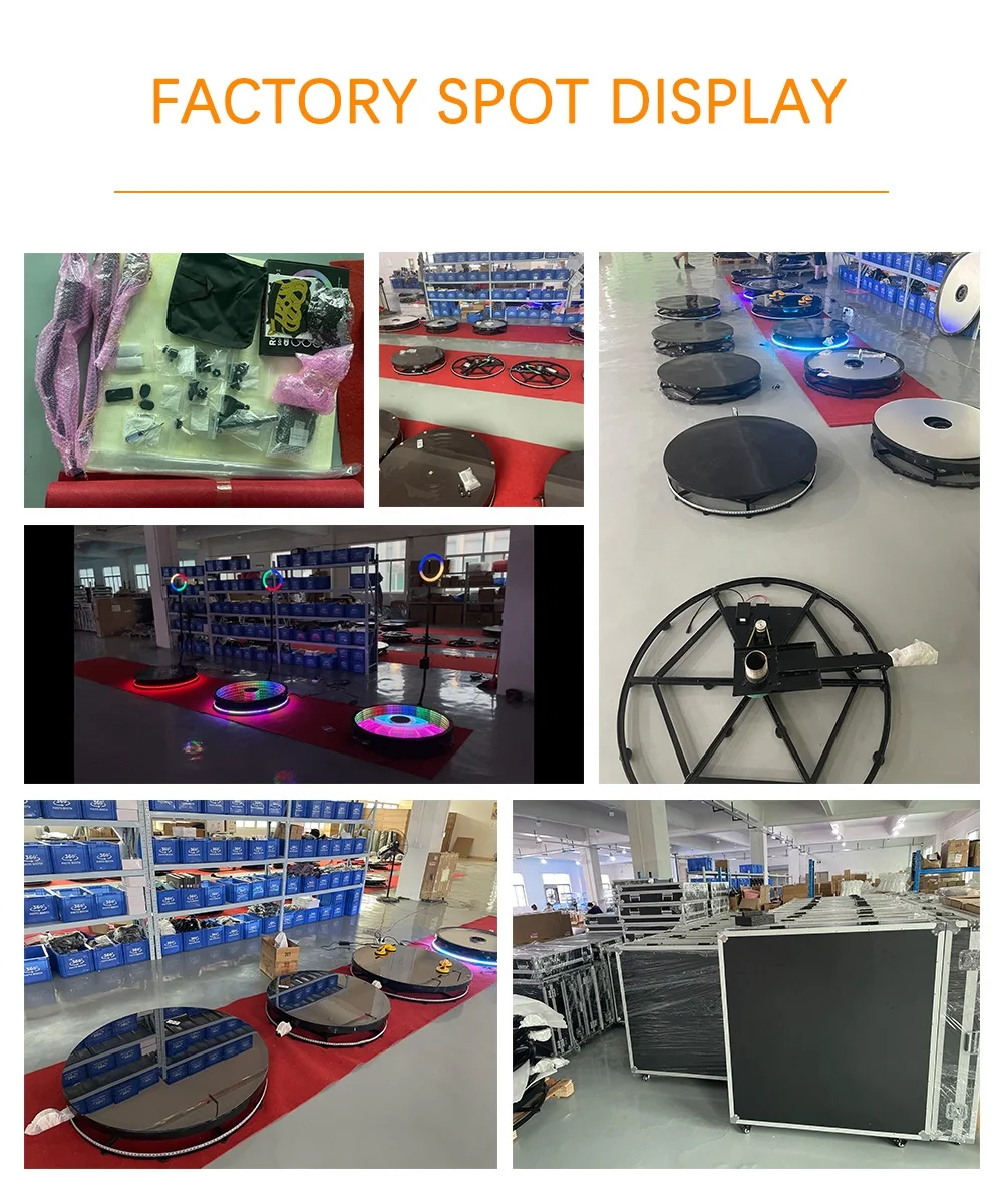 OUX Hot Sale New Portable Selfie 360 Spinner Degree Platform Business Photo Booth 360 Camera Vending Machine 360 Video Booth