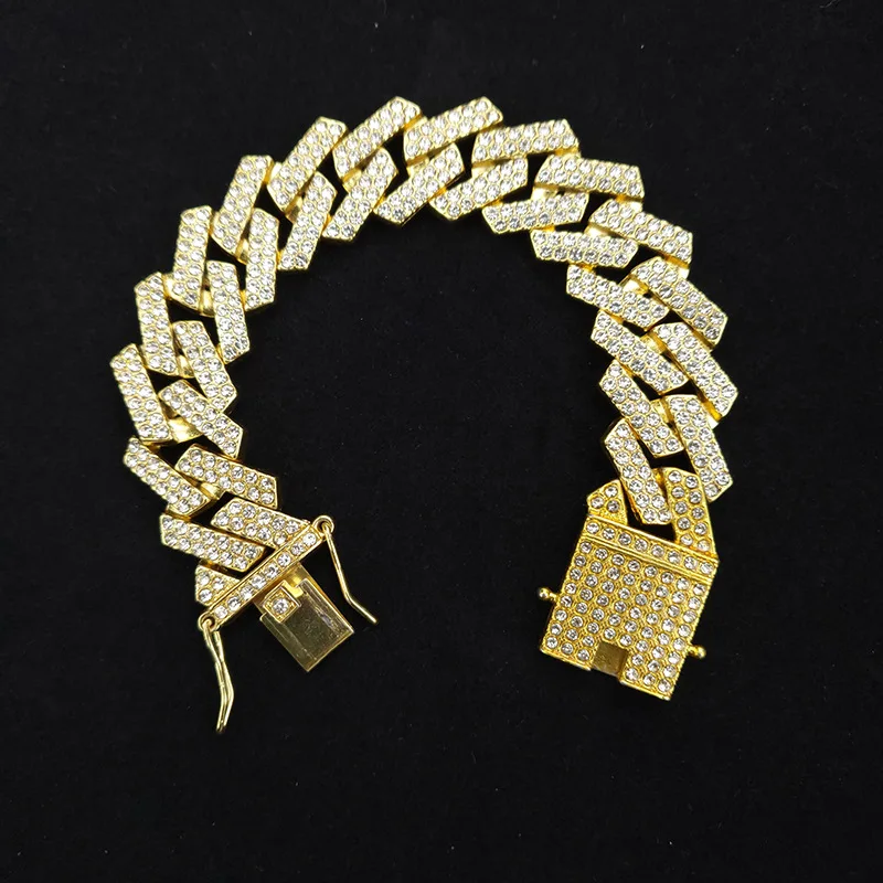 NL2070 38 inch 20mm iced out men necklace chain heavy strong bling Miami curb cuban link chain