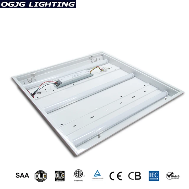 office hall way motion sensor emergency battery 600X600 mm grille lamp recessed square ceiling t8 led troffer light