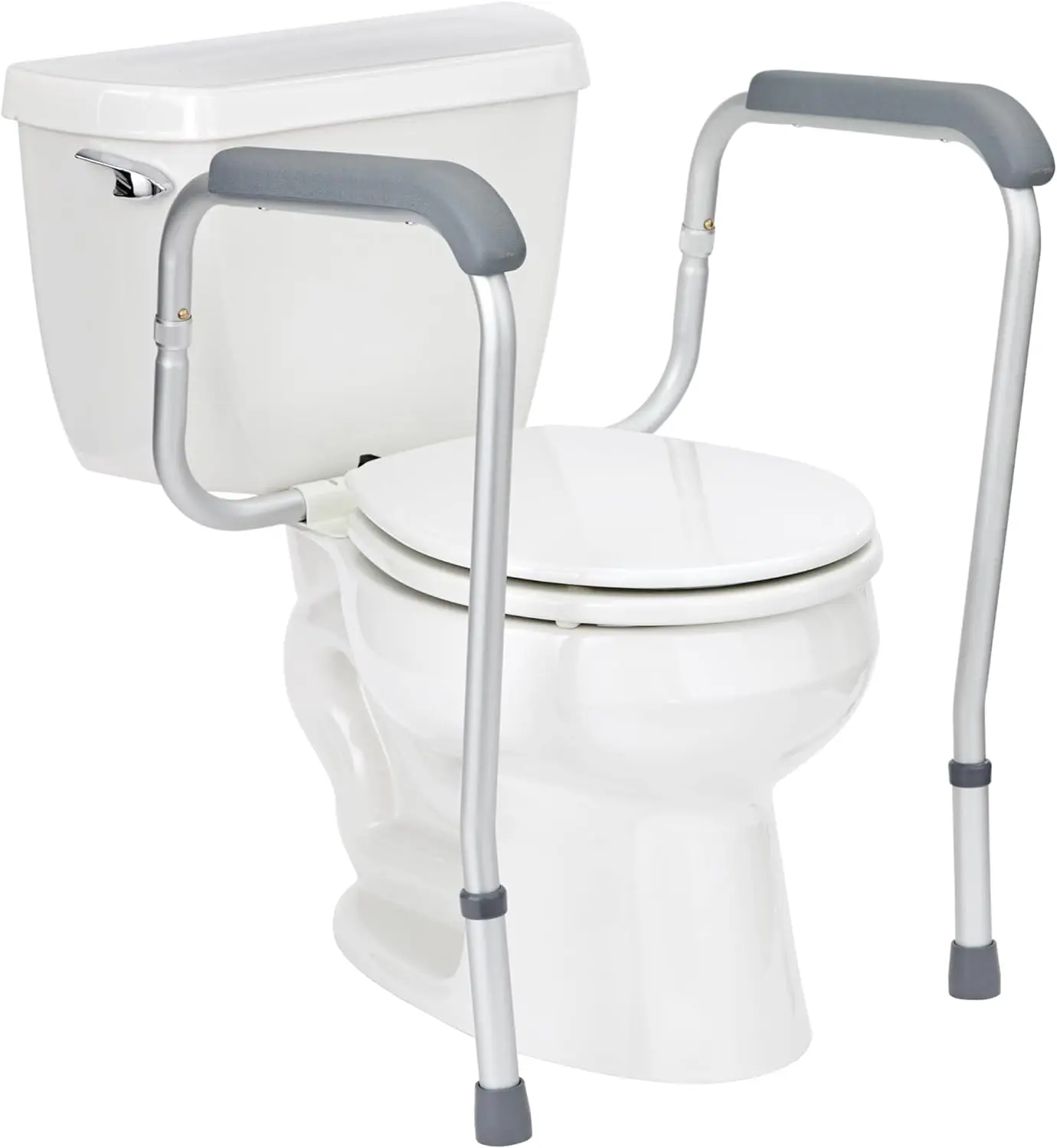 Toilet Safety Rail For Seniors with Easy Installation, Height Adjustable Toilet Safety Frame, Bathroom Assist Rail with Armrests