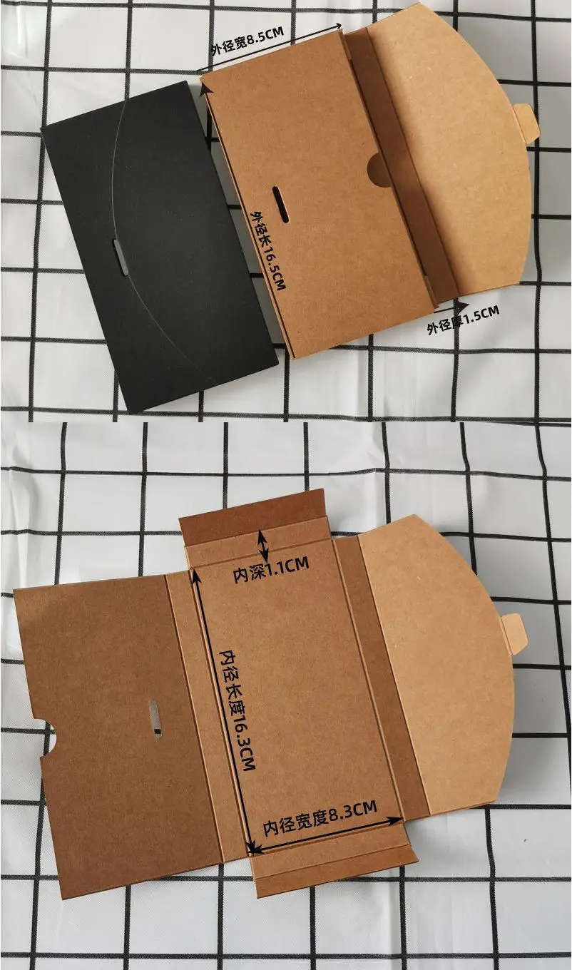 Custom Logo Cardboard Packaging Phone Case Packaging Flat Kraft Paper Phone Case Packing Packaging Box