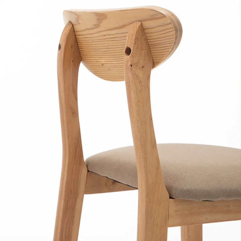 Whole sale cheap Modern simple backrest chair bar chair wholesale Front desk of milk tea shop solid wood high bar stool