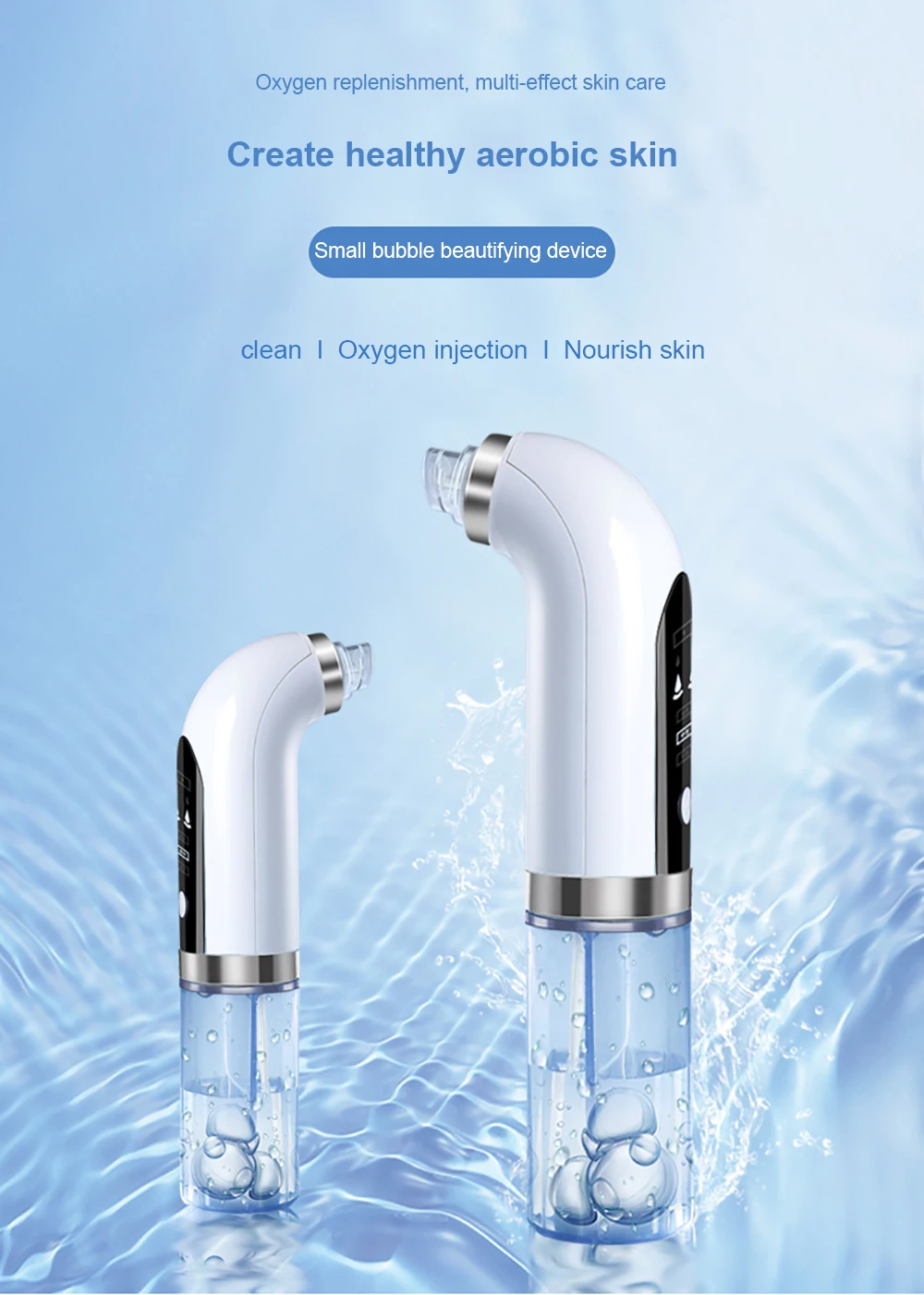 Mini Water Dermabrasion Hydra Peeling Aqua Facial Clean Beauty Machine Small Bubble Electric Blackhead Remover Vacuum Cleaner