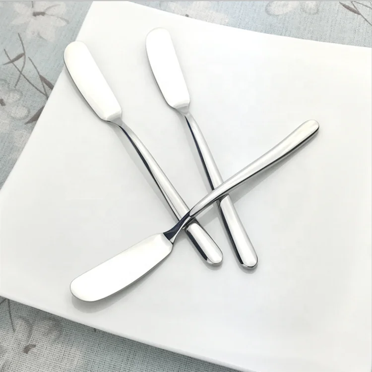  4 Piece Stainless Steel Cheese Spreaders Knives Dinner Butter Knife