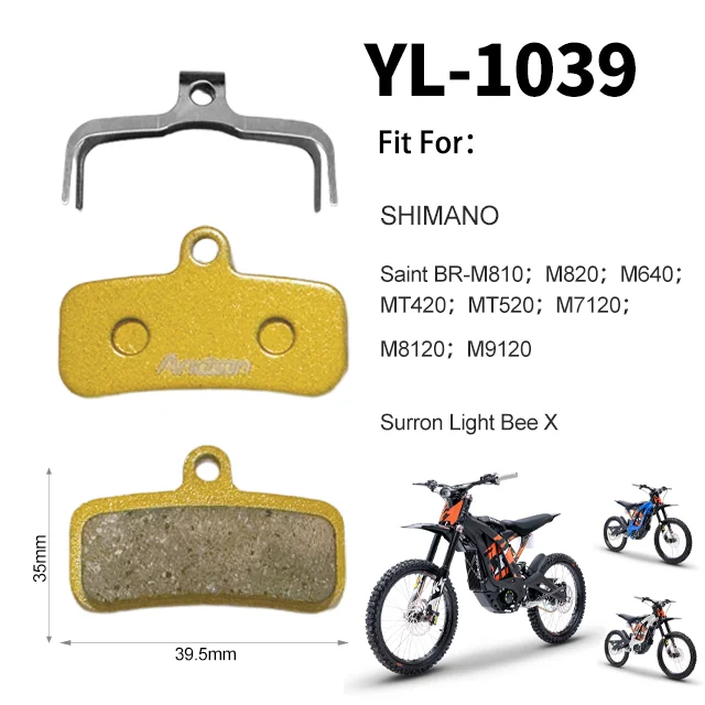 wholesale Motorcycle electric bike Copper Base Front & Rear Parts brake pads for Surron light Bee SHIMANO Saint BR-M810