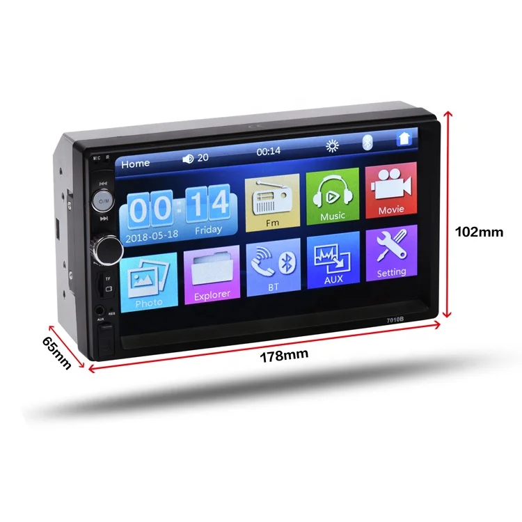 Super quality universal 7010B Android car Radio with rear camera MP5 2 Din 7 inch HD touch screen audio Multimedia player
