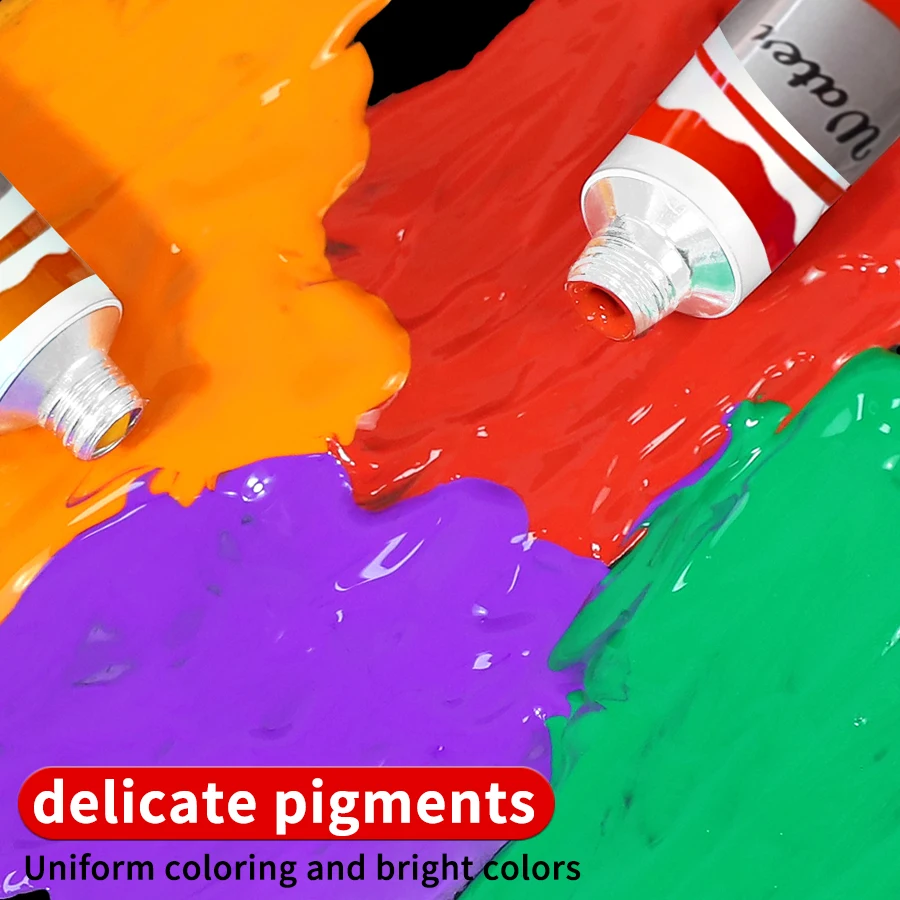 Hot selling professional 12 color 9ml hose watercolor paint set for children art painting DIY watercolor paint set