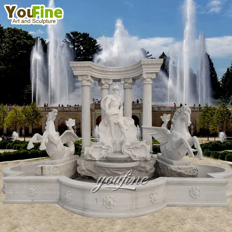 Resort Poolside Decor Large Size Luxury Marble Wishing Fountain