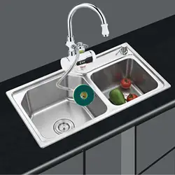 GF16DW New Design 220V 3000W electric dishwasher hot water kitchen faucet hot water tap electric water faucet