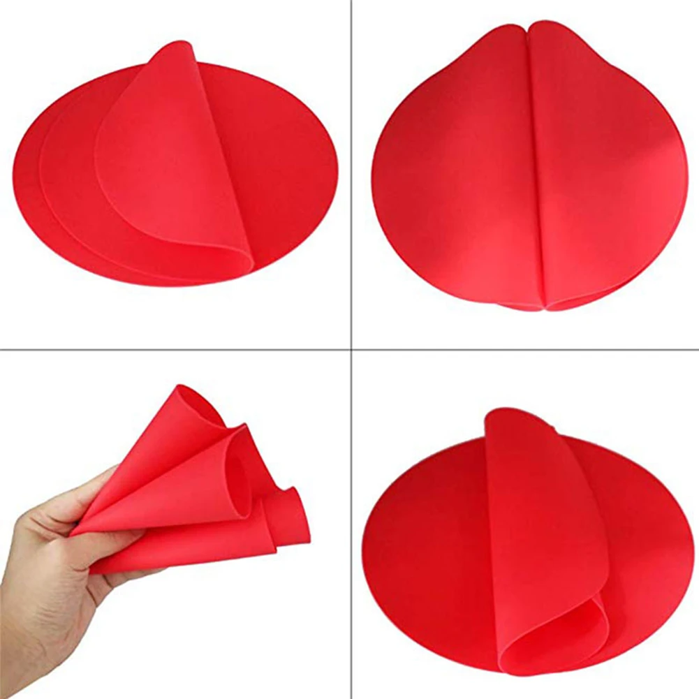 Diameter 30cm round shape silicone microwave oven baking mat
