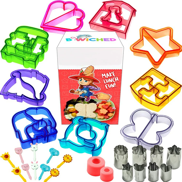 29Pack Crust Bread Cutter Set Sandwich Cutters for Kids Sandwich Sealer