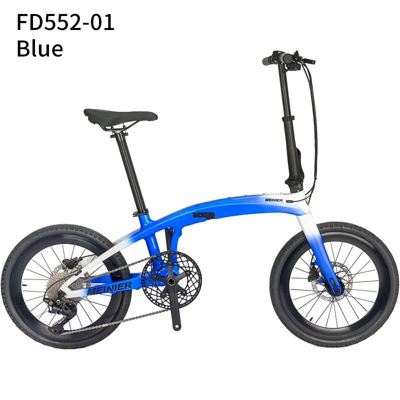 T1000  Carbon Folding Bike 20 Inch Foldable Bike 10-Speed Disc Brake Carbon Folding Bicycle
