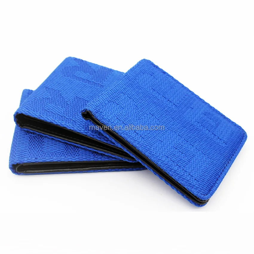 7 Colors Bride Purse JDM Racing Seat Fabric and Leather Canvas Wallet Key Case Purse Money Bag