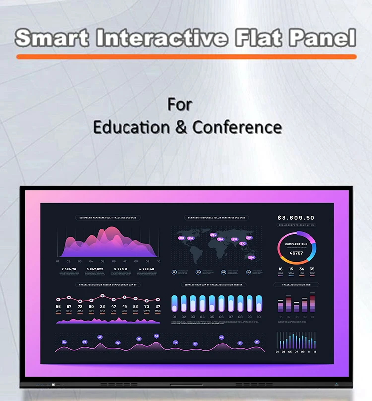 Students Kids School Classroom Teaching Digital Whiteboard Interactive Smart Board