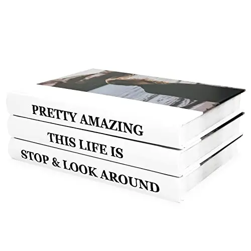 Decorative Book Set Real Blank Hardcover Home Decor Fake Books Box Decoration