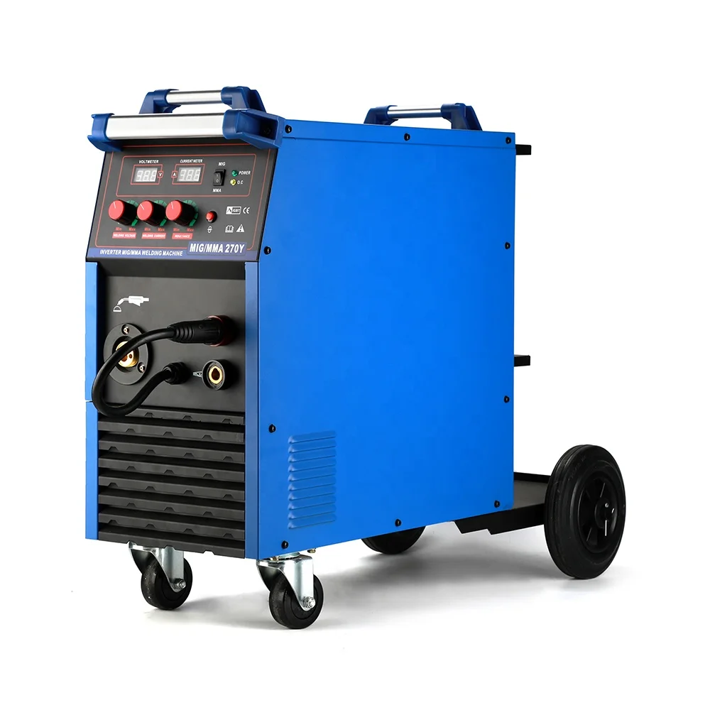 Горячая распродажа сварочный аппарат MIG270Y 380 В 11.2KVA 270A igbt dc tig mig mma с колесами