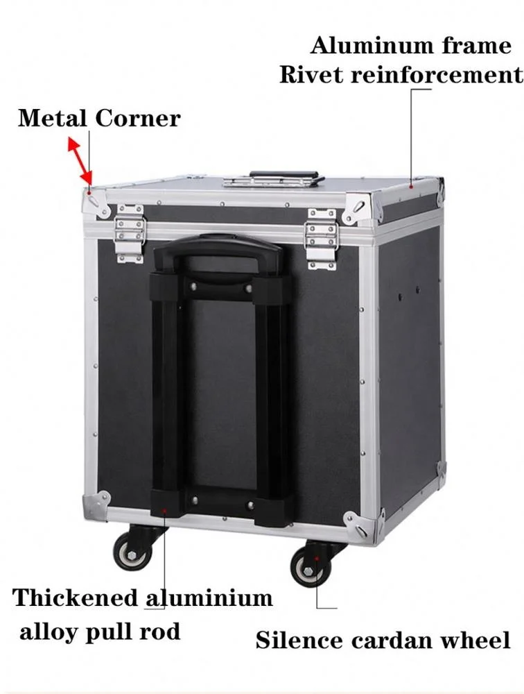 Factory Professional Custom Air Aluminum Tool Trolly Flight Case For Music Dj Equipment Shipping Box