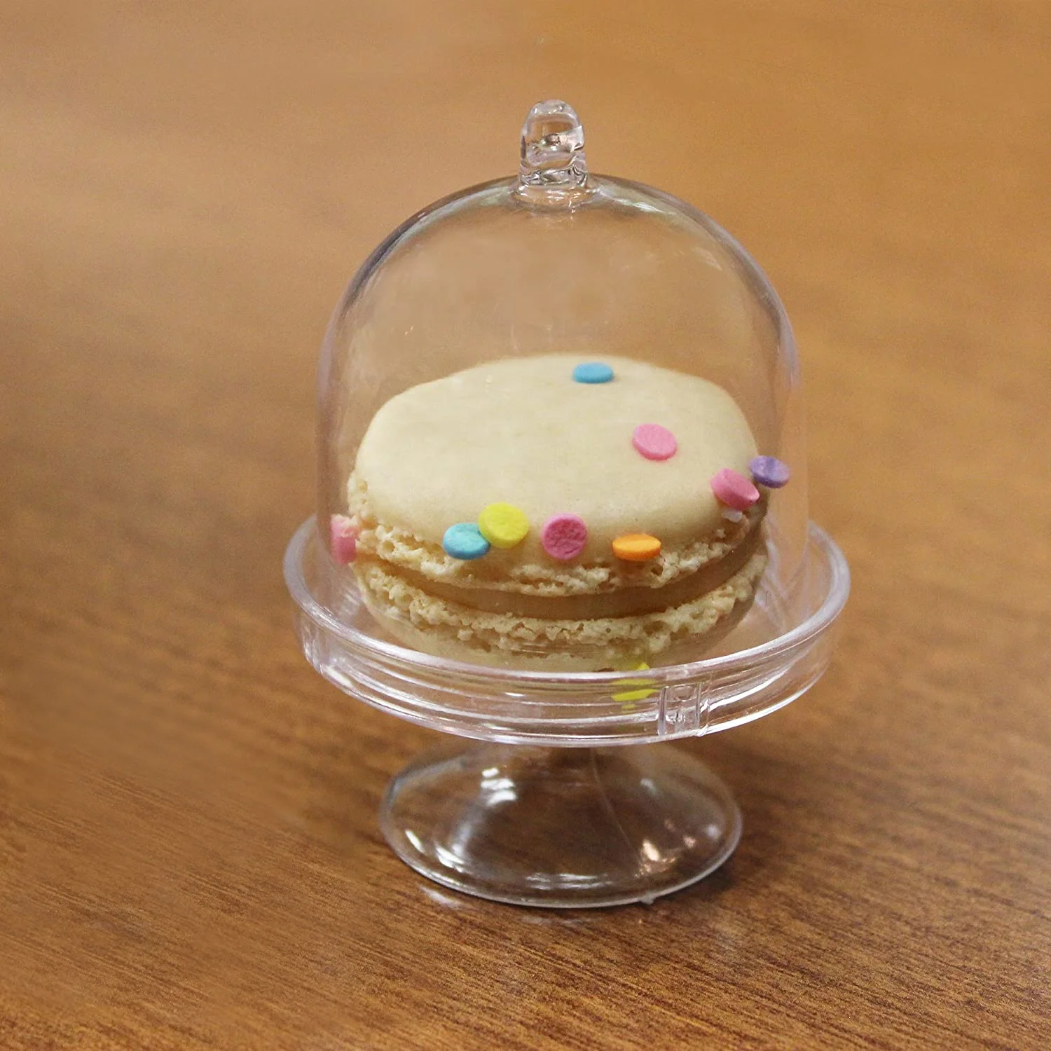 Оптовая продажа, рождественские макароны, макарон, кекс, день рождения, свадьба, прозрачная акриловая тарелка для торта, подставка с крышкой для десертного стола