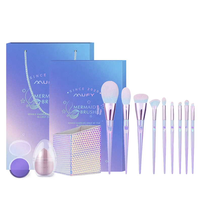 Eco Friendly Vegan Beauty Makeup Brush Sets Girls 9pcs Makeup Brush For Cosmetic