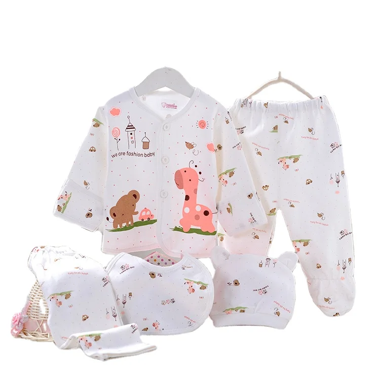 Newborn clothes, pure cotton, five piece set of baby underwear, pure cotton, 0-3 months old