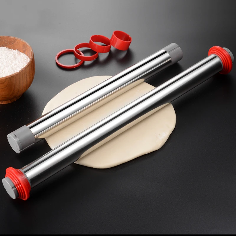New Product Adjustable Stainless Steel Rolling Pin For Home Use Custom