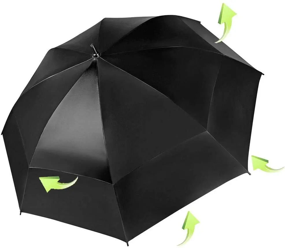 Top big rain golf umbrella double layer logo printed